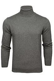 Herren Rollkragenpullover aus Baumwolle, Langarm Rollkragenpulli, Smartes Klassisches Design, Weich Bequem, Ideal für Herbst und Winter (Dark Grey Marl) M
