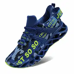 Herren Laufschuhe Turnschuhe Sportschuhe Sneaker Running Tennis Schuhe Atmungsaktiv Leichtgewichts Freizeitschuhe Straßenlaufschuhe 2 Tarnung Blau,43 EU/265 CN