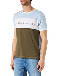 Herren Cn Ss Tee Logo Flag Pyjama-Oberteil, Sweet Blue, M