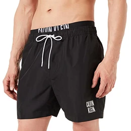Herren Badehose Medium Double WB Lang, Schwarz (PVH Black), S