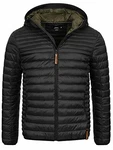 Indicode Herren Bowers Steppjacke in Daunenjacken-Optik Winterjacke Übergangsjacke Schwarz/Dunkelgrün/Khaki