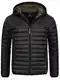 Indicode Herren Bowers Steppjacke in Daunenjacken-Optik   Winterjacke Übergangsjacke Black M