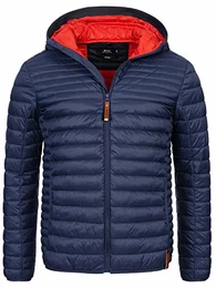 Herren Bowers Steppjacke in Daunenjacken-Optik Winterjacke Übergangsjacke Navy M
