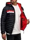 Indicode Herren Howe Steppjacke in Daunenjacken-Optik mit Kapuze   gefütterte sportliche Übergangsjacke Moderne leichte Winterjacke Sportjacke modische Jacke für Männer Black M