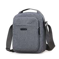 ANPTER Umhängetasche Herren Schultertasche Crossbody Herrentasche Handytasche Herrenhandtasche Kleine Umhängen Tasche Shulder Bag Messenger für Freizeit Urlaub Ausflug Grau
