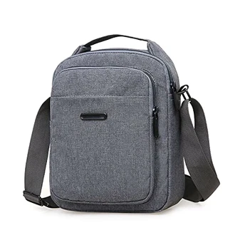 ANPTER Umhängetasche Herren Schultertasche Crossbody Herrentasche Handytasche Herrenhandtasche Kleine Umhängen Tasche Shulder Bag Messenger für Freizeit Urlaub Ausflug Grau