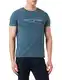 Tommy Hilfiger Herren Tommy Logo Tee T-Shirt, Charcoal Blue, M
