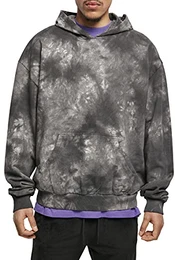 Herren Tye Dyed Hoody Kapuzenpullover, Blackbird, L