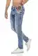 Redbridge Jeans für Herren Freizeit-Hose Denim Pants Used Look Blau W38L34
