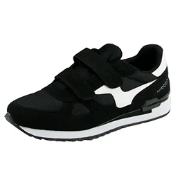 JOMIX Unisex Sneaker Klettverschluss Sportschuhe Laufschuhe Turnschuhe Atmungsaktive Trainers Outdoor Fitness Gym (04 Schwarz, 43 EU)