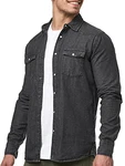 Indicode Herren Mike Hemd Mit 2 Brust-Tasche Black