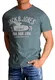 Herren T-Shirt Jack and Jones Rundhals Print Tee Regular Fit Crew Neck Top (799 Michael Dark Slate, M)