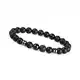 Chakra Perlenarmband aus Onyx Natursteinperlen I Kugelarmband mit Jaspis Perle I Armband Männer (Schwarz) - Geschenk für Ihn