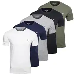 Jack and Jones Washed Logo Tee 5er Pack (M)