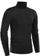 Herren Slim Fit Rollkragen Langarmshirt Pullover Freizeit Feinstrick Shirt