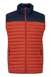 Blend Kaliko Herren Weste Steppweste Outdoor Weste leicht wattiert mit Stehkragen, Größe:M, Farbe:Chili (181448)