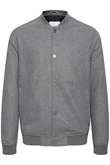 !Solid Herren Übergangsjacke Herrenjacke Jacke Collegelook Style Lio Medium Grey Melange (1802011) !Solid Herren Übergangsjacke Herrenjacke Jacke Collegelook Style Lio Medium Grey Melange (1802011)