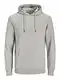 JACK & JONES Mens Jjebasic Logo Sweat Hood Noos Hooded Sweatshirt, Light Grey Melange, M