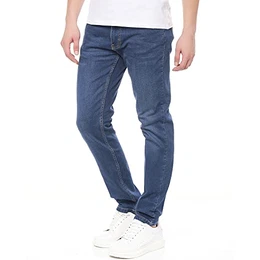 Jeans Herren - Slim Fit Jeanshose, Hosen Stretch Modern Männer Straight Hose Cut Basic Washed (31W / 30L, Alex Blau)