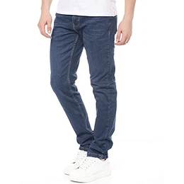 Smith & Solo Jeans Herren - Slim Fit Jeanshose, Hosen Stretch Modern Männer Straight Jungen Hose Cut Basic Washed (32W / 32L, Alex Navy)