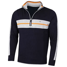 Golf Herren CK Vertex mit halbem Reißverschluss - Navy - L