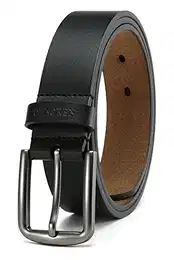 Ledergürtel Herren Schwarz – Gürtel Herren Leder Schwarz 35mm für Jeans – Weicheres Leder Passt Besser