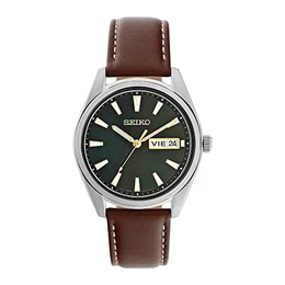 Herren-Uhr Quarz Edelstahl mit Lederband SUR449P1