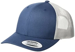 Unisex Retro Trucker 2-tone Baseballkappe, navy/silver, Einheitsgröße EU