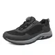 GRITION Wanderschuhe Herren Wasserdicht Mid Trekking-& Wanderhalbschuhe Leichte Wanderstiefel Outdoorschuhe Bequeme rutschfeste Outdoor Trekkingschuhe Knöchel Schuhe Schwarz MEHRWEG (43 EU)