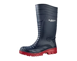 PROTECTOR PLUS S5 SRC - wasserdichter Sicherheitsstiefel und Arbeitsstiefel für Herren und Damen mit Stahlkappe & Durchtrittsschutz – blau rot Gr.46