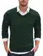 COOFANDY Herren V Ausschnitt Langarm Pullover Slim Fit Sweater Winter Männer Strickpullover PAT3 M