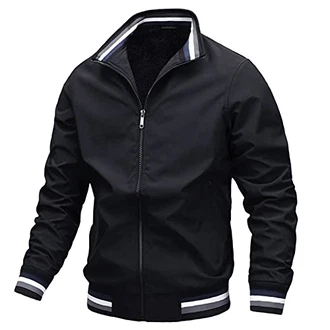 AIEOE Herren Winter Bomberjacke College Jacke Dunkelblau/Blau