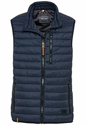 camel active Herren leichte Steppweste ohne Kapuze aus recyceltem Polyester Dunkelblau