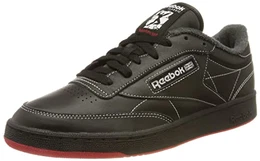Unisex Club C85 Sneakers, core Black/Pure Grey 8/Vector red, 43 EU
