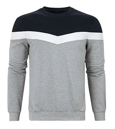 Sweatshirts für Herren Crewneck Hoodie Pullover Sweatshirt Grau Lässig Arbeitspullover Herbst Winter Langarmshirts Unisex M