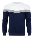 TUONROAD Sweatshirts Crewneck Hoodie Pullover Blau