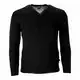 Blauer Peter - Leichter Merino-Pullover - Uni - V-Ausschnitt - Langarm - 10 Farben, Farbe:Schwarz, Größe:52