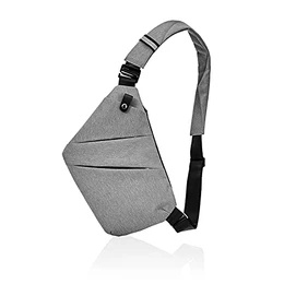 Multi-Pocket Brusttasche Herren, Anti-Diebstahl umhängetaschen Herren, Sling Crossbody Schultertasche Herren klein für Freien Reisen Wandern Joggen