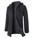 Yukirtiq Herren Cardigan Lang Strickjacke mit Kapuze Wintermantel Fleecejacke Sweatjacke Langarm Strickjacken Männer Winterjacke Trachtenjacke