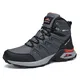 AFFINEST Herren Winterschuhe Warme Gefütterte Winterstiefel Wasserdicht Schneestiefel Rutschfeste Wanderschuhe Grau 43