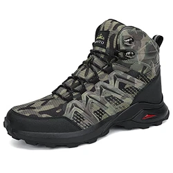 AFFINEST Herren Winterschuhe Warme Gefütterte Winterstiefel Wasserdicht Schneestiefel Rutschfeste Wanderschuhe Camo