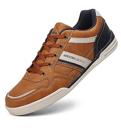 TARELO Freizeitschuhe Herren Sneaker Schuhe Leichtgewicht Walkingschuhe Mode Sportschuhe Outdoor Größe 41-46 (Gelb, Numeric_43)
