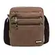 Vohoney Herren-Schultertaschen Umhängetasche Herrentasche Klein Crossbody Bag Handtasche Tasche Umhängen Messenger Bag Handgelenktasche Canvas Vintage Shoulder Bag (Braun Umhängetasche)