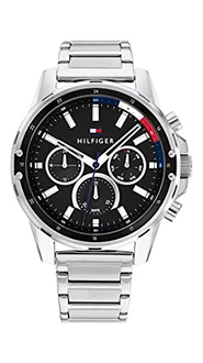 Tommy Hilfiger Herren Analog Quarz Uhr mit Edelstahl Armband (1791936)