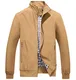 Panegy Herrenjacke Casual Übergangsjacke Leichte Jacke mit Taschen und Reißverschluss Khaki M