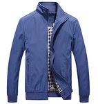 Panegy Herrenjacke Casual Übergangsjacke Leichte Jacke mit Taschen und Reißverschluss Blau