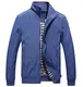 Panegy Herrenjacke Casual Übergangsjacke Leichte Jacke mit Taschen und Reißverschluss Blau M
