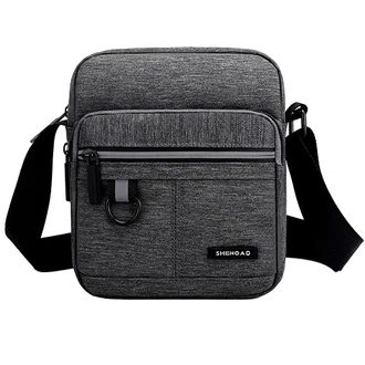 Hjkiopc Herren Schultertaschen Crossbody Bag Messenger Bag Grau