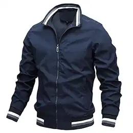 Herren Leicht Winterjacke Herbstjacke Fliegerjacke Stehkragen Bomberjacke Baumwolljacke Männer Blouson Windbreaker - M