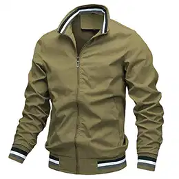 Herren Leicht Winterjacke Herbstjacke Fliegerjacke Stehkragen Bomberjacke Baumwolljacke Männer Blouson Windbreaker - M